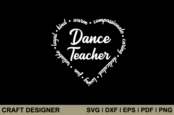 Dance Teacher Definition SVG Cut File: A Versatile Graphic for Crafts and Branding