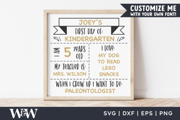 First Day of School Stats Graphics
