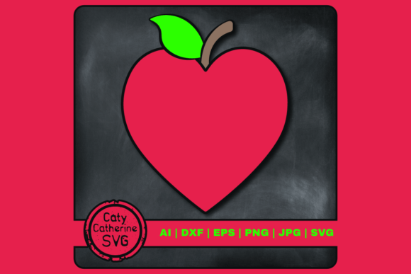 Love Heart Apple Teacher Appreciation Graphics and Crafts