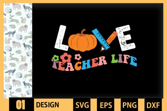 Love Teacher Thanksgiving SVG - Graphics and Crafts