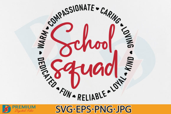 School Squad SVG PNG: Graphics for Crafts & Local Branding