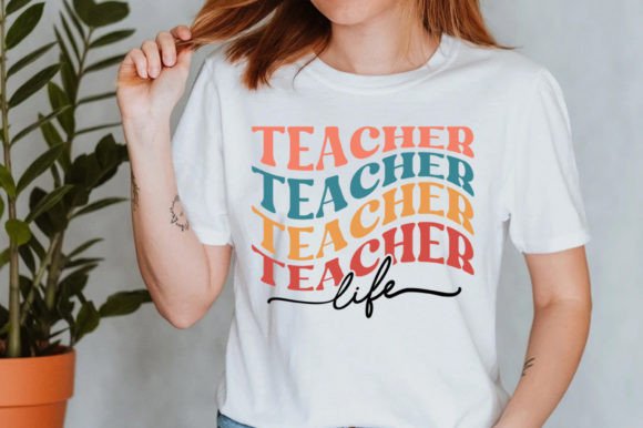 Teacher Life Retro SVG